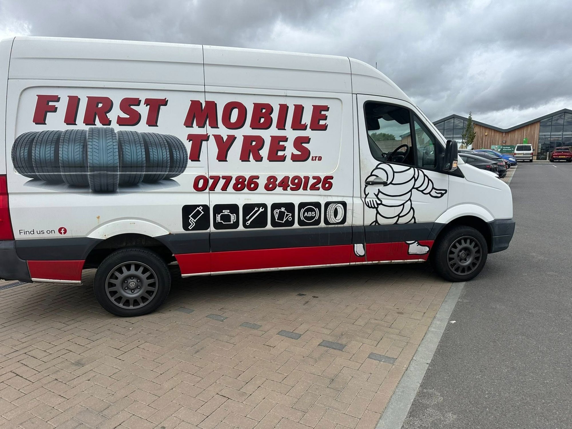 First Mobile Tyres van with performance car